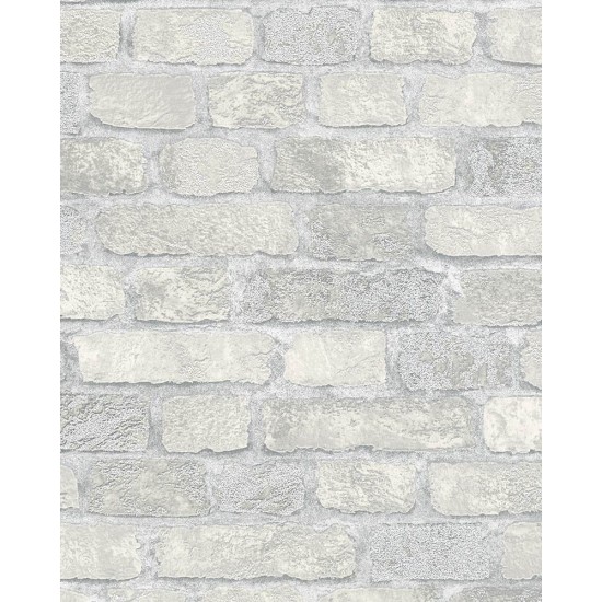 Marburg - White&Metallic Bricks 58411 Ταπετσαρία τοίχου 1000x 53cm