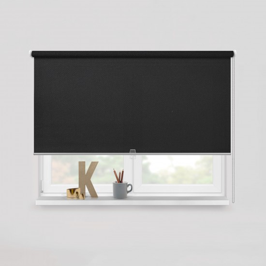 Living Project 7-6 Budapest Μαύρο Roller Blind Φυσικής Υφής Ημιδιαφανές Π100xΥ100