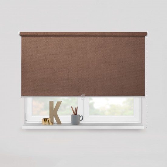 Living Project 9-5 Lisbon Καφέ Roller Blind Μονόχρωμο Ημιδιαφανές με Pattern Π100xΥ100