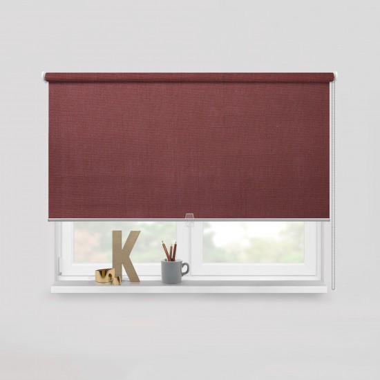 Living Project 9-7 Lisbon Κόκκινο Roller Blind Μονόχρωμο Ημιδιαφανές με Pattern Π100xΥ100