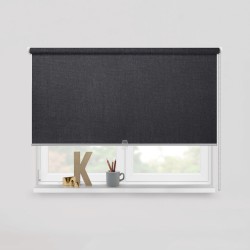 Living Project 9-8 Lisbon Μαύρο Roller Blind Μονόχρωμο Ημιδιαφανές με Pattern Π100xΥ100