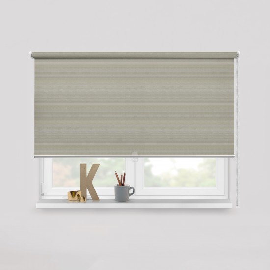 Living Project 11-2 Bergamo Εκρού Roller Blind Διαφανές με Οριζόντιες Ρίγες Π100xΥ100