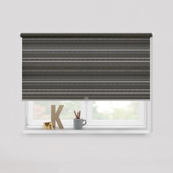 Living Project 11-6 Bergamo Natural Roller Blind Διαφανές με Οριζόντιες Ρίγες Π100xΥ100