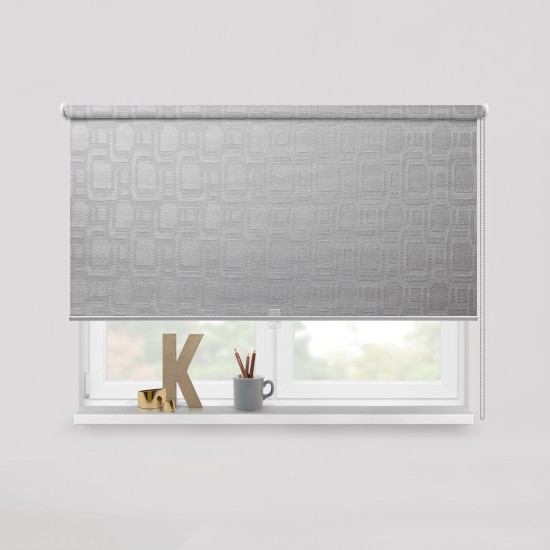 Living Project 14-11 Athens Silver Roller Blind Ενεργειακό Μονόχρωμο με Pattern Π100xΥ100 Living Project 14-11 Athens Silver Roller Blind Ενεργειακό Μονόχρωμο με Pattern Π100xΥ100