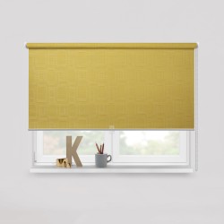 Living Project 14-5 Athens Κίτρινο Roller Blind Ενεργειακό Μονόχρωμο με Pattern Π100xΥ100