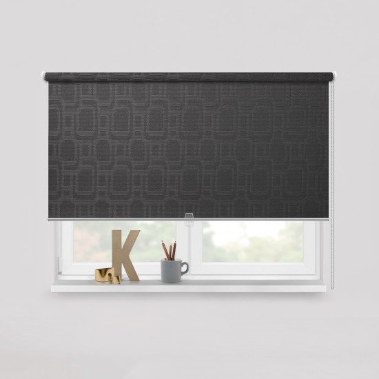 Living Project 14-9 Athens Γκρι Roller Blind Ενεργειακό Μονόχρωμο με Pattern Π100xΥ100