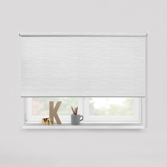 Living Project 22-2 Cologne Λευκό Roller Blind Φυσικής Υφής Αδιαφανές Π100xΥ100