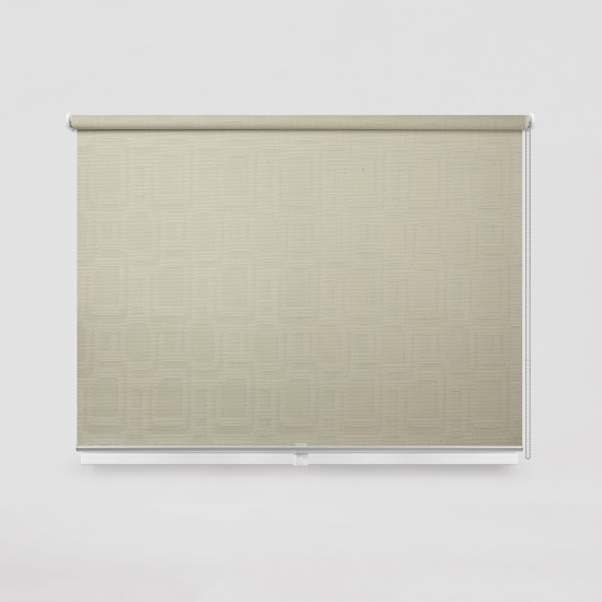 Living Project 14-3 Athens Μπεζ Roller Blind Ενεργειακό Μονόχρωμο με Pattern Π100xΥ100