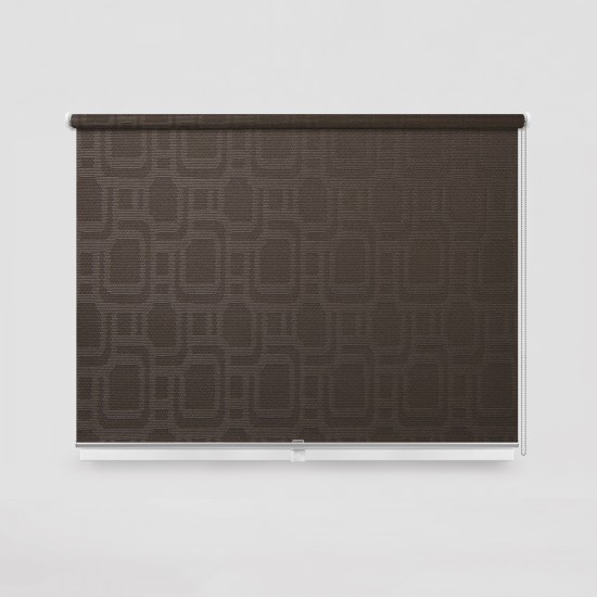 Living Project 14-8 Athens Καφέ Roller Blind Ενεργειακό Μονόχρωμο με Pattern Π100xΥ100