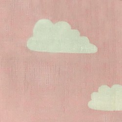 Living project 2-2410 Clouds Pink - Έτοιμη κουρτίνα γάζα με τρέσσα 1.40X2.70εκ.