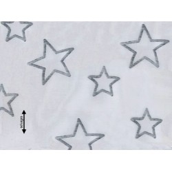 Living project 2-2411 Stars Light Grey - Έτοιμη κουρτίνα γάζα με τρέσσα 2.80X2.70εκ.