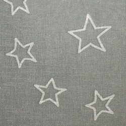 Living project 2-2412 Stars Grey - Έτοιμη κουρτίνα γάζα με τρέσσα 1.40X2.70εκ.