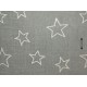 Living project 2-2412 Stars Grey - Έτοιμη κουρτίνα γάζα με τρουκς 1.40X2.70εκ.