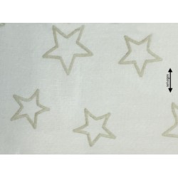 Living project 2-2413 Stars Light Mocca - Έτοιμη κουρτίνα γάζα με τρέσσα 1.40X2.70εκ.