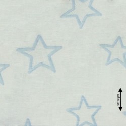 Living project 2-2415 Stars Light Blue - Έτοιμη κουρτίνα γάζα με τρέσσα 1.40X2.70εκ.