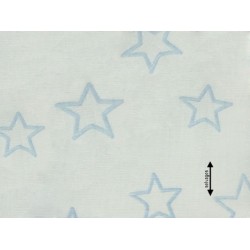 Living project 2-2415 Stars Light Blue - Έτοιμη κουρτίνα γάζα με τρέσσα 1.40X2.70εκ.