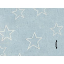 Living project 2-2416 Stars Blue - Έτοιμη κουρτίνα γάζα με τρέσσα 1.40X2.70εκ.