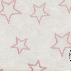 Living project 2-2417 Stars Light Pink - Έτοιμη κουρτίνα γάζα με τρουκς 1.40X2.70εκ.