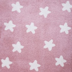 Shaggy παιδικό χαλί Cocoon 8391/55 ροζ με αστεράκια - 2,10x2,70 Colore Colori