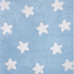 Shaggy παιδικό χαλί Cocoon 8391/30 γαλάζιο με αστεράκια - 2,10x2,70 Colore Colori