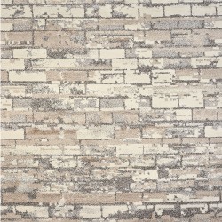 Μοντέρνο χαλί γκρι μπεζ Akina 5638/957 -  ΡΟΤΟΝΤΑ  2x2 Colore Colori