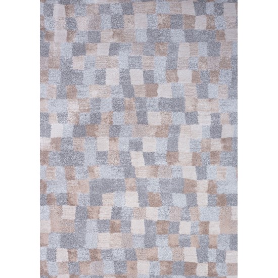 Χαλί shaggy γκρι μπεζ τετραγωνάκια Αkina 7057/958 - 2,50x3,50 Colore Colori Χαλί shaggy γκρι μπεζ τετραγωνάκια Αkina 7057/958 - 2,50x3,50 Colore Colori