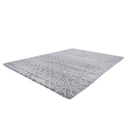 Shaggy χαλί Vesna 8496/110 μπεζ εκρού ρομβάκια -  ΡΟΤΟΝΤΑ  2x2 Colore Colori