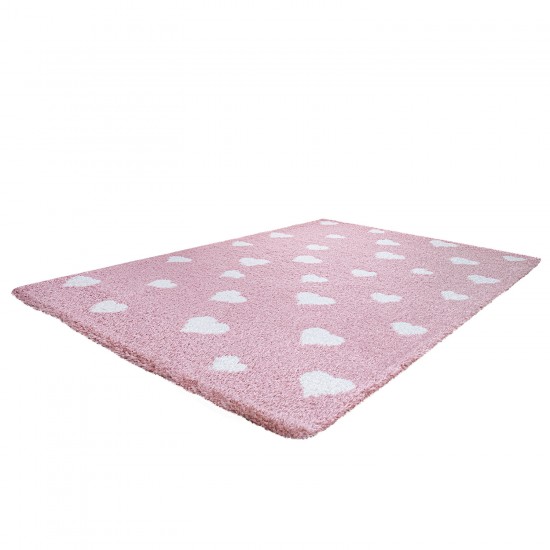 Shaggy παιδικό χαλί Cocoon 8394/55 ροζ με καρδούλες - 2,10x3,10 Colore Colori Shaggy παιδικό χαλί Cocoon 8394/55 ροζ με καρδούλες - 2,10x3,10 Colore Colori