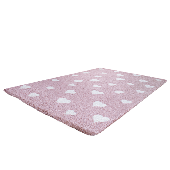 Shaggy παιδικό χαλί Cocoon 8394/55 ροζ με καρδούλες - 2,20x3,20 Colore Colori Shaggy παιδικό χαλί Cocoon 8394/55 ροζ με καρδούλες - 2,20x3,20 Colore Colori