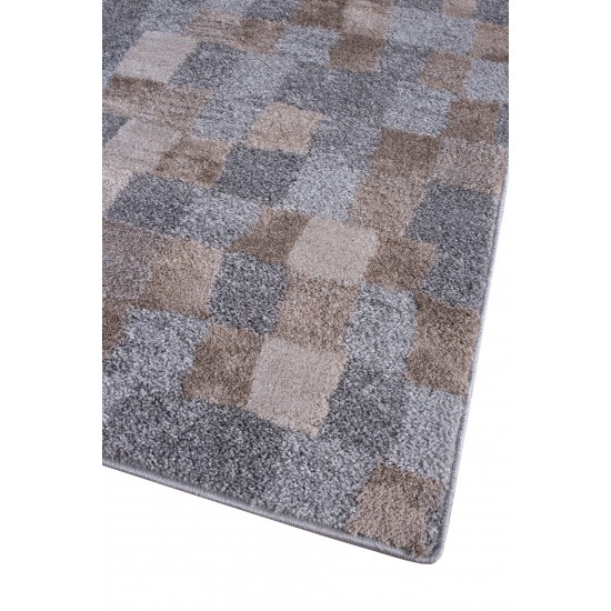 Χαλί shaggy γκρι μπεζ τετραγωνάκια Αkina 7057/958 - 2,20x3,20 Colore Colori Χαλί shaggy γκρι μπεζ τετραγωνάκια Αkina 7057/958 - 2,20x3,20 Colore Colori