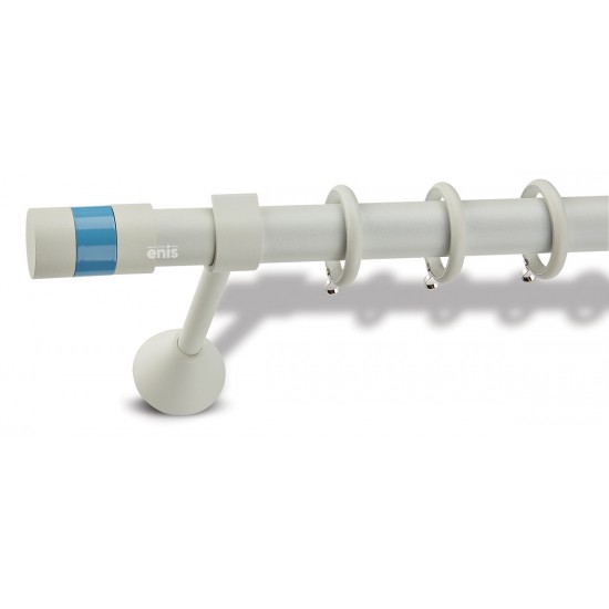 Domus Μεταλλικό Κουρτινόξυλο Φ25mm Monika Μονό 160cm No30 Πάγος-No 34 Μπλε/Ice-Blue Domus Μεταλλικό Κουρτινόξυλο Φ25mm Monika Μονό 160cm No30 Πάγος-No 34 Μπλε/Ice-Blue