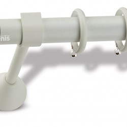 Domus Μεταλλικό Κουρτινόξυλο  Φ25mm Μύτικας Μονό 160cm No30  Πάγος-No18/5180/ice 