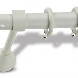 Domus Μεταλλικό Κουρτινόξυλο  Φ25mm Νίσυρος Μονό 160cm No30  Πάγος-No24/5020