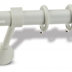 Domus Μεταλλικό Κουρτινόξυλο  Φ25mm Νίσυρος Μονό 160cm No30  Πάγος-No32 Καφέ Οπάκο