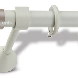 Domus Μεταλλικό Κουρτινόξυλο Φ25mm Chic 3032 Μονό 160cm No30 Πάγος