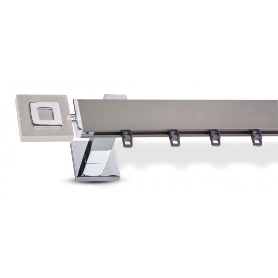 Domus Enis PF Μεταλλικός Σιδηρόδρομος Φ25mm Παρθένος 160cm Νίκελ Ματ-Χρώμιο Domus Enis PF Μεταλλικός Σιδηρόδρομος Φ25mm Παρθένος 160cm Νίκελ Ματ-Χρώμιο