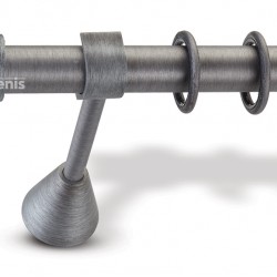 Domus Enis  Μεταλλικό Κουρτινόξυλο Φ25mm A2 Μονό 160cm Βιομηχανικό