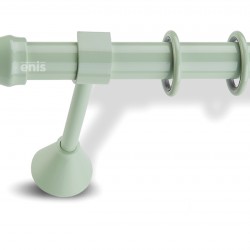 Domus Μεταλλικό Κουρτινόξυλο  Φ25mm Λέσβος Μονό 160cm Φυστικί