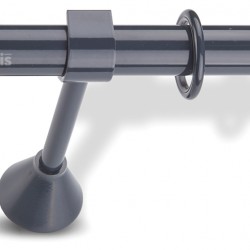 Domus Μεταλλικό Κουρτινόξυλο  Φ25mm Λυδία  Μονό 160cm Μπλε Μαύρο 