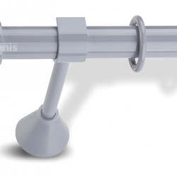 Domus Μεταλλικό Κουρτινόξυλο  Φ25mm Λέσβος Μονό 160cm Γκρι