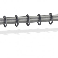 Domus Enis  Μεταλλικό Κουρτινόξυλο Φ25mm Γωνία p83-9319-3 Μονό 160cm Βιομηχανικό