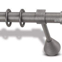 Domus Enis  Μεταλλικό Κουρτινόξυλο Φ25mm Λέσβος Μονό 160cm Βιομηχανικό