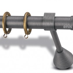 Domus Enis  Μεταλλικό Κουρτινόξυλο Φ25mm Λήμνος Μονό 160cm Βιομηχανικό/Αντικέ