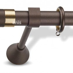 Domus Enis Μεταλλικό Κουρτινόξυλο  Φ25mm Chic 3035 160cm Μονό Σκουριά-Όρο