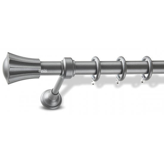 Domus Enis Μεταλλικό Κουρτινόξυλο Φ25mm Royal Μονό 160cm Color No24/5020 Domus Enis Μεταλλικό Κουρτινόξυλο Φ25mm Royal Μονό 160cm Color No24/5020