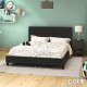 Κρεβάτι Nevil pakoworld διπλό 150x200 PU χρώμα μαύρο ματ Κρεβάτι Nevil pakoworld διπλό 150x200 PU χρώμα μαύρο ματ