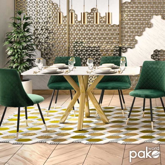 Τραπέζι Paris pakoworld γυαλί 8mm σχέδιο μαρμάρου-χρυσό 160x80x75εκ Τραπέζι Paris pakoworld γυαλί 8mm σχέδιο μαρμάρου-χρυσό 160x80x75εκ