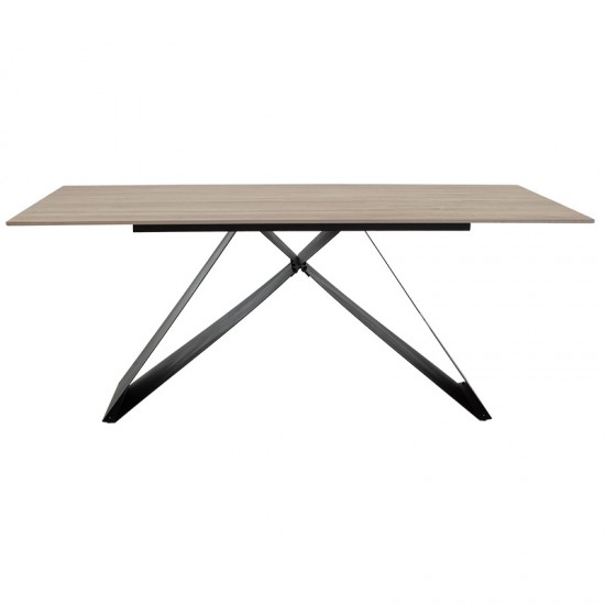 Τραπέζι Sabrina pakoworld sintered stone sonoma-μαύρο 180x90x75εκ Τραπέζι Sabrina pakoworld sintered stone sonoma-μαύρο 180x90x75εκ