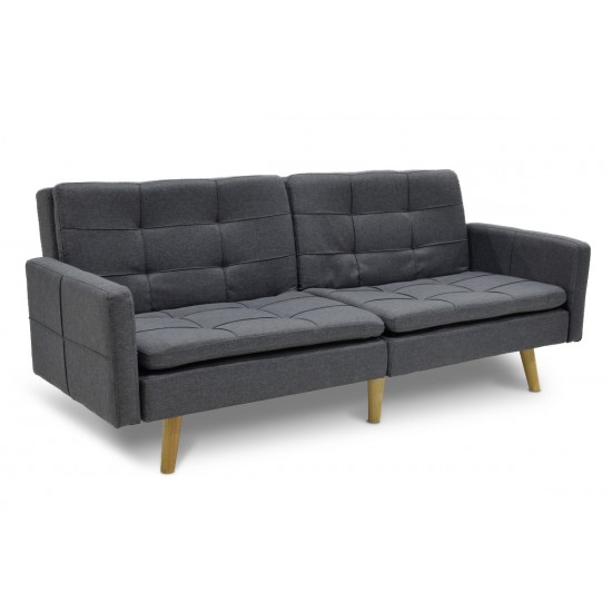 Καναπές-κρεβάτι Flexible pakoworld σε ανθρακί ύφασμα 198x87x76εκ Καναπές-κρεβάτι Flexible pakoworld σε ανθρακί ύφασμα 198x87x76εκ