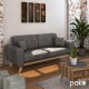 Καναπές-κρεβάτι Carmelo Pakoworld ανθρακί ύφασμα 214x80x86εκ Καναπές-κρεβάτι Carmelo Pakoworld ανθρακί ύφασμα 214x80x86εκ